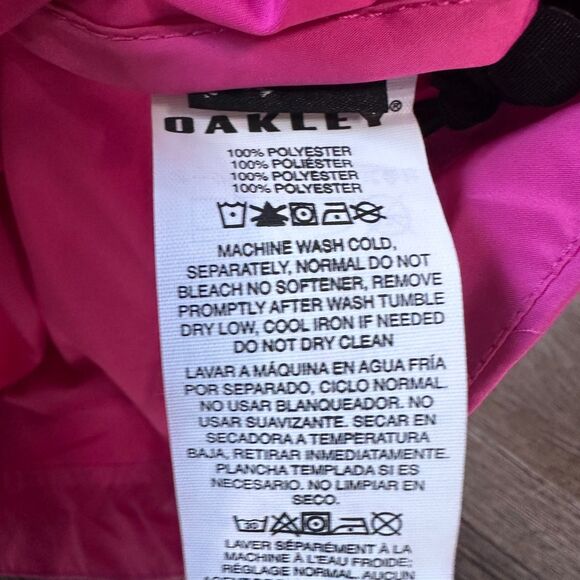 Oakley Womens Medium Windbreaker Jacket Hot Pink Full Zip Outdoor - Picture 4 of 4